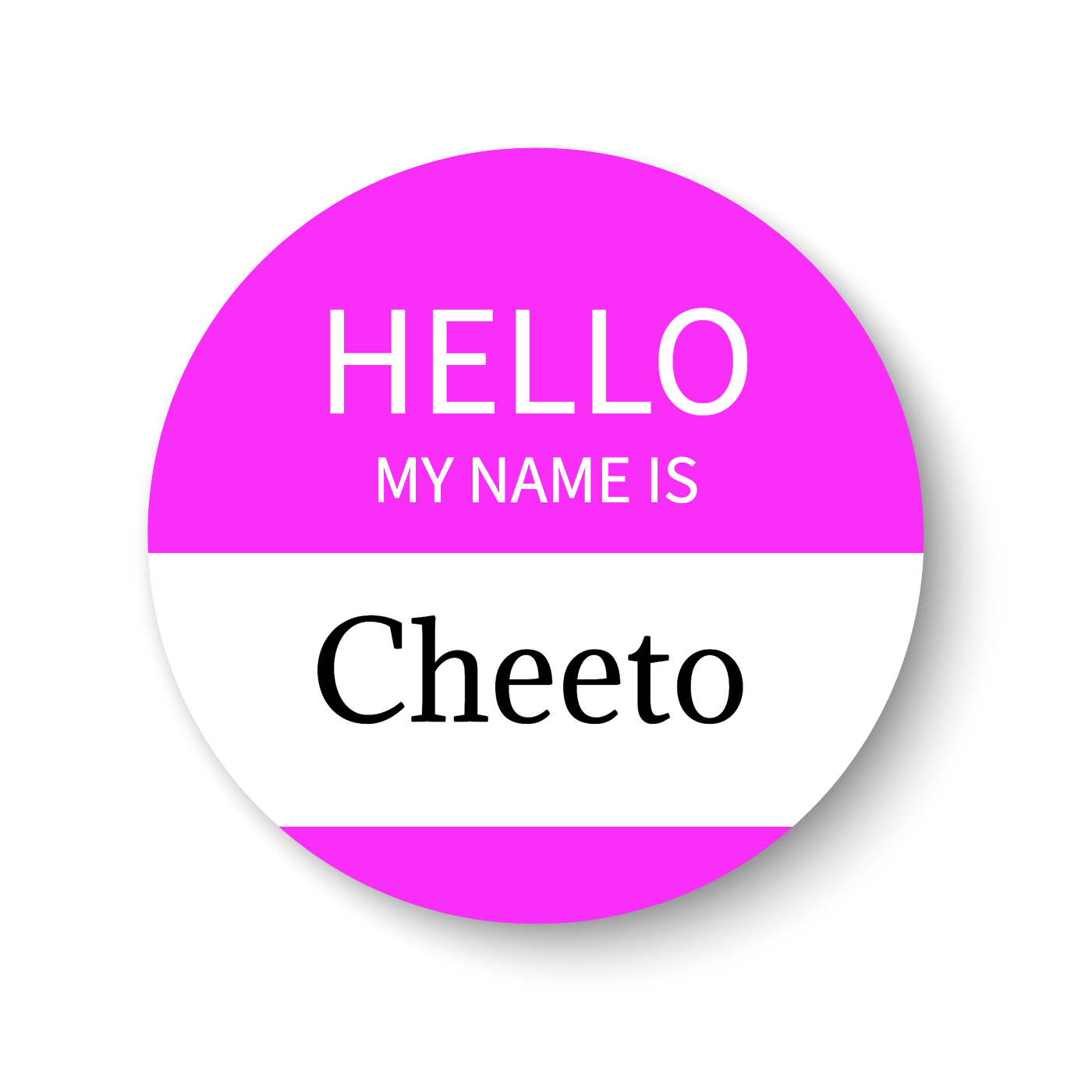 Hello My Name Is Button