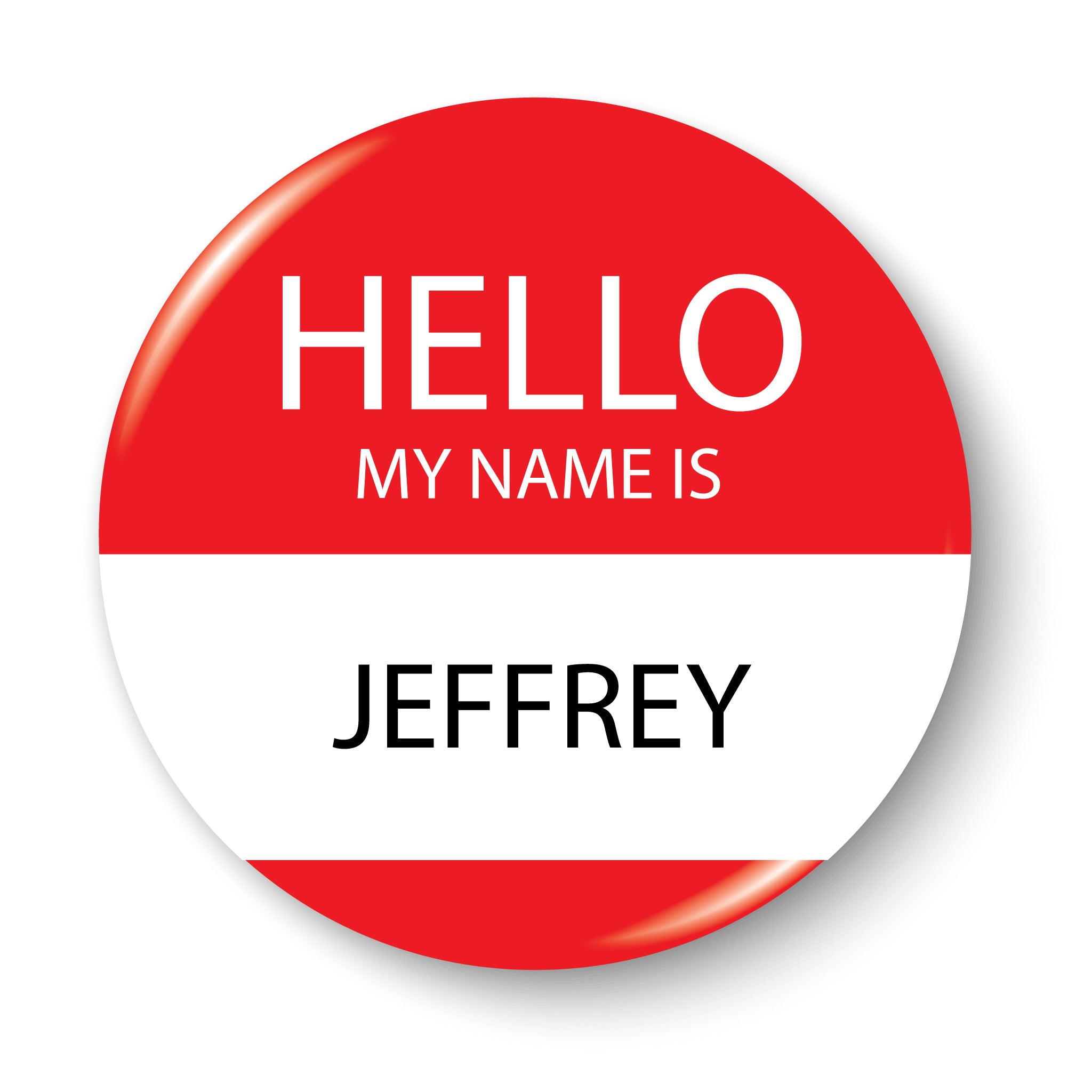 Hello My Name Is Button