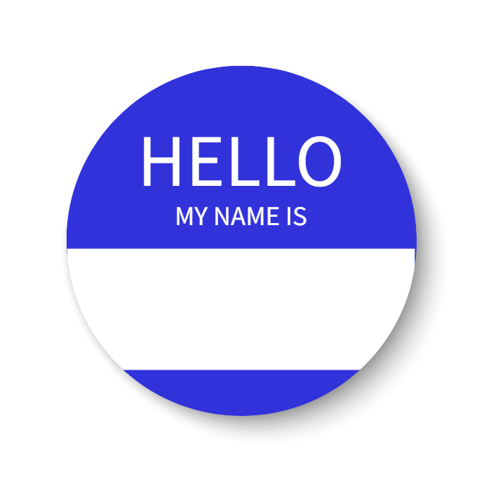Hello My Name Is Button