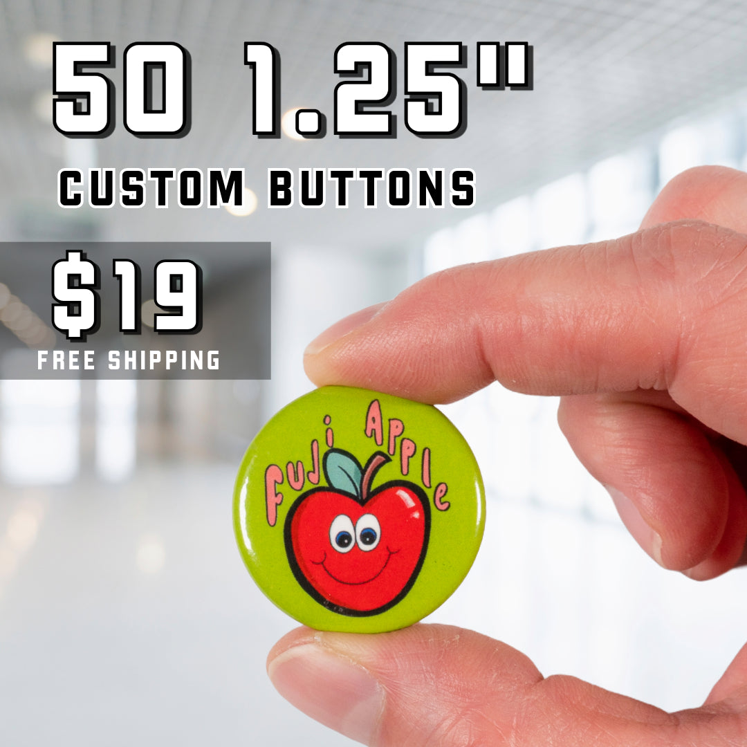 50 x 1.25" Buttons for $19